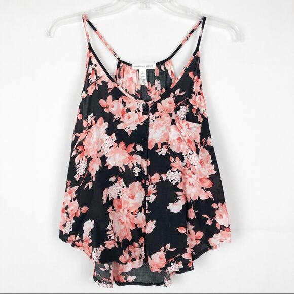 Ambiance Apparel Baby Doll Top Womens Small Floral Cottagecore Boho Flowy Beachy - Picture 1 of 9